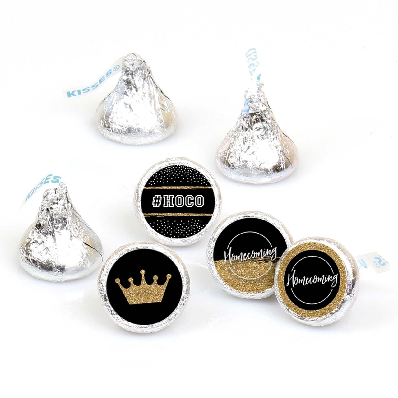 Big Dot of Happiness Hoco Dance - Homecoming Round Candy Sticker Favors - Labels Fits Chocolate Candy (1 Sheet of 108)